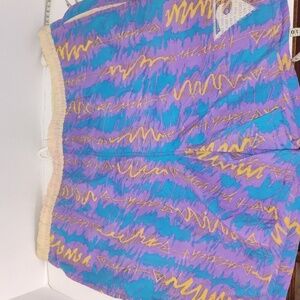 Vintage 80’s 90’s Catchit Blue Purple color  swim shorts athletic Size XL